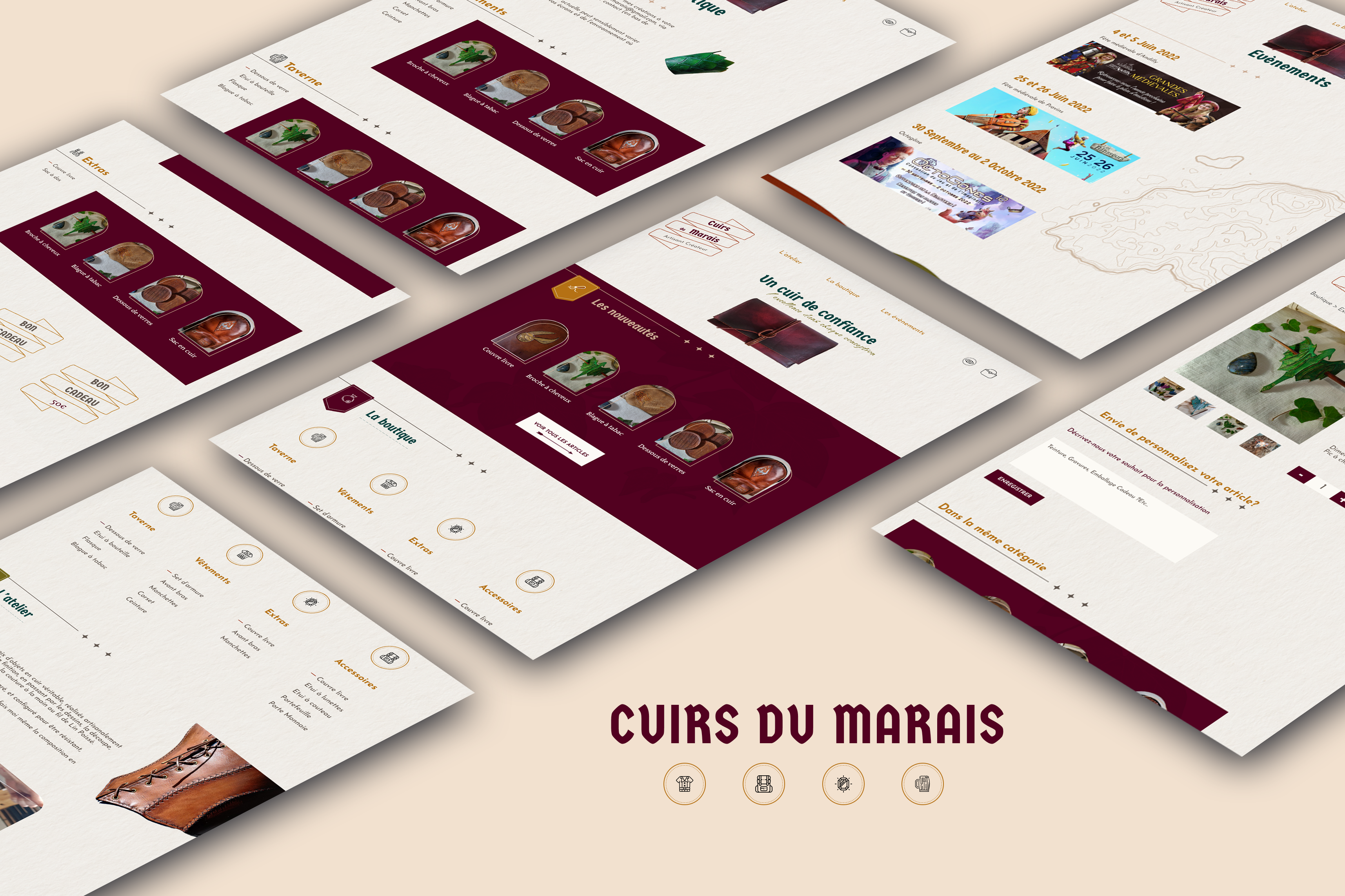 mockup cuirs du marais